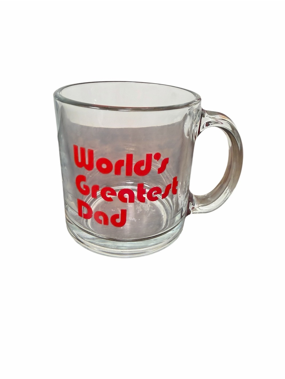 World's Greatest Dad Clear Mug NWOT